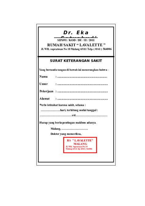 Surat Dokter Malang PDF