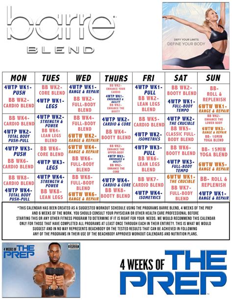 Sure Thing Beachbody Calendar