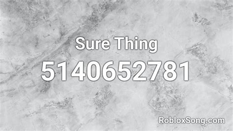 Sure Thing Roblox ID - Roblox music codes