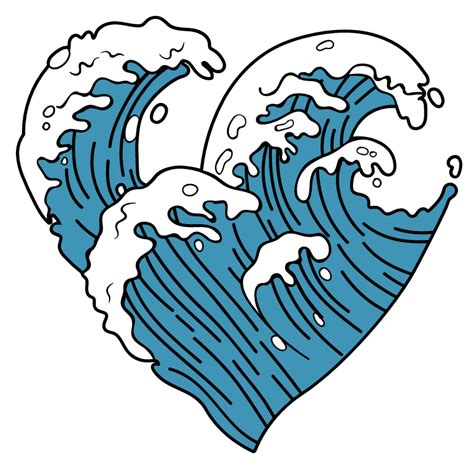 Surf Heart Svg, Surf Love Svg,Ocean Wave