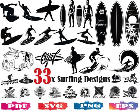 Riding the Wave of Design: Stunning Surf SVGs for Your Next Web Project!