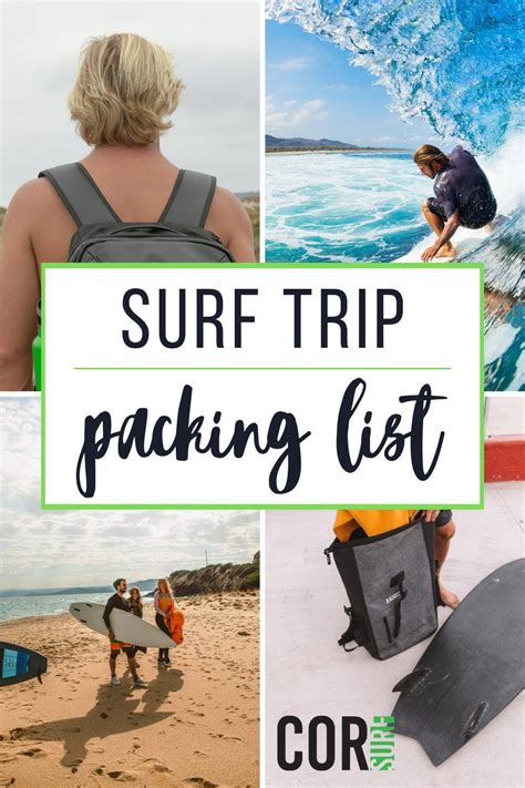 Surf lesson packing list