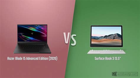 Surface Book 3 vs. Razer Blade 15 Tech specs