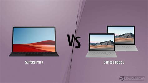 Surface Book 3 vs. Surface Pro X tech specs