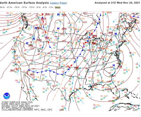 Surface weather map analysis