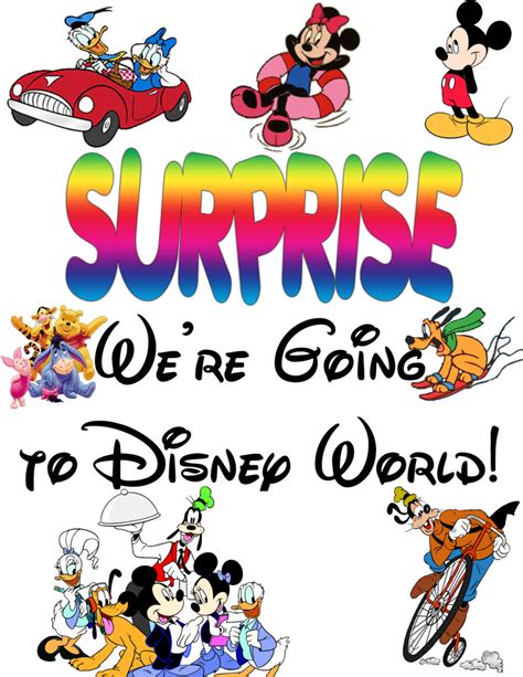 Surprise We're Going To Disney World Free Printable