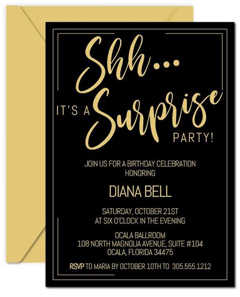 Free Printable Surprise Party Invitation