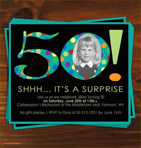 Surprise 50th Birthday Invitation Templates Free