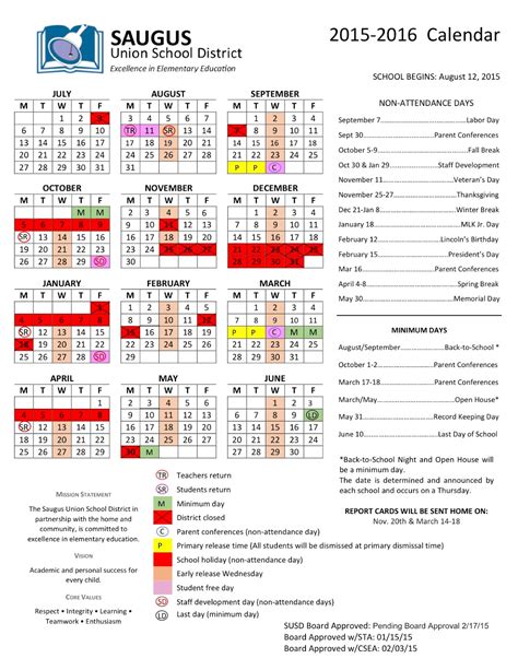 Susd Stockton Calendar