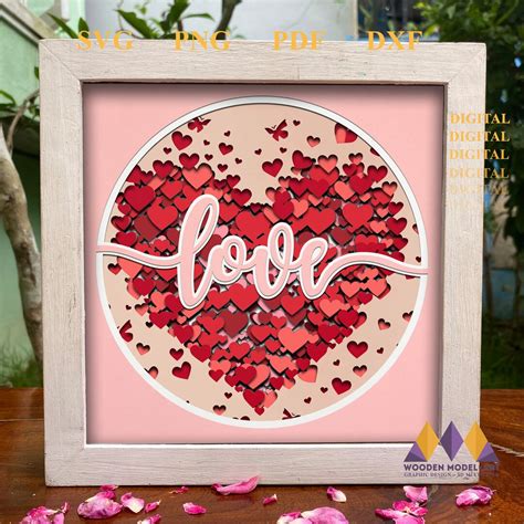 Experience Love in a Whole New Dimension with Svg 3D Valentine Light Box