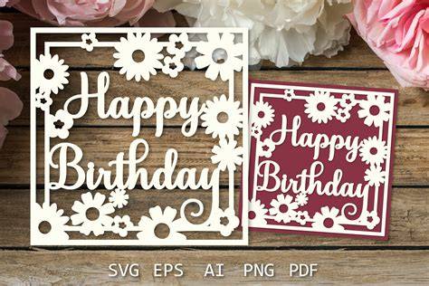 Unleash Your Creativity with Stunningly Designed Free Birthday Card SVG Files!
