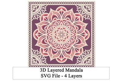 Unleash Your Creativity with Exquisite Free 3D Layered Mandala SVG Files -Let Your Emotions Flow!