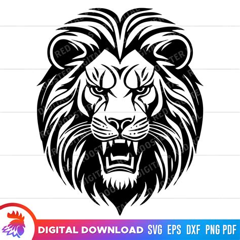 Roaring Success: Unleash the Power of SVG with our Majestic Lion Illustration!