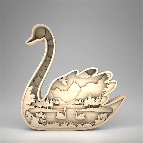 Download Swan 3d Layered Cut Files