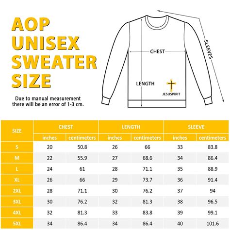 Sweater Size Chart For Men
