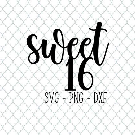Download Sweet 16 For Cricut