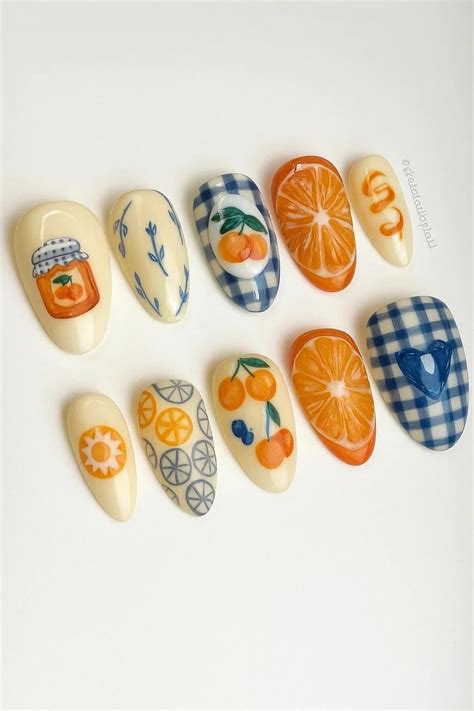 Sweet Citrus Delight Nail Set