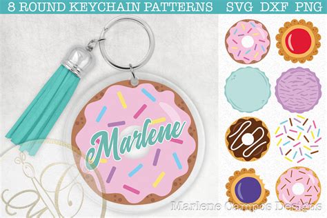 Download Sweet Desserts Keychain Pattern SVG Files Free PSD Mockups