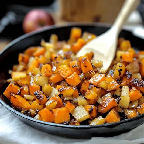 Sweet Potato Apple Hash - Chefinoz