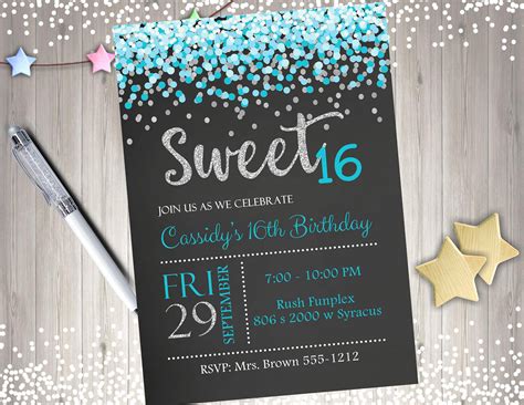 Sweet Sixteen Invitation Template