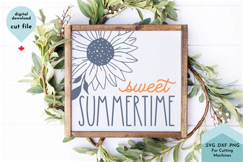Download Sweet Summertime SVG Cut File - Flower Crafts