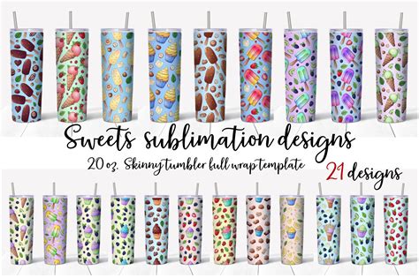 Download Sweets Sublimation Design. Skinny Tumble Crafts