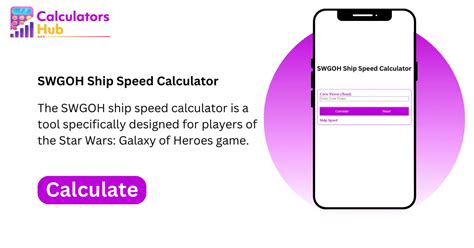 Maximize Your Fleet Power with the SWGoH Ship Speed Calculator: A Must-Have Tool for Star Wars Galaxy of Heroes Players