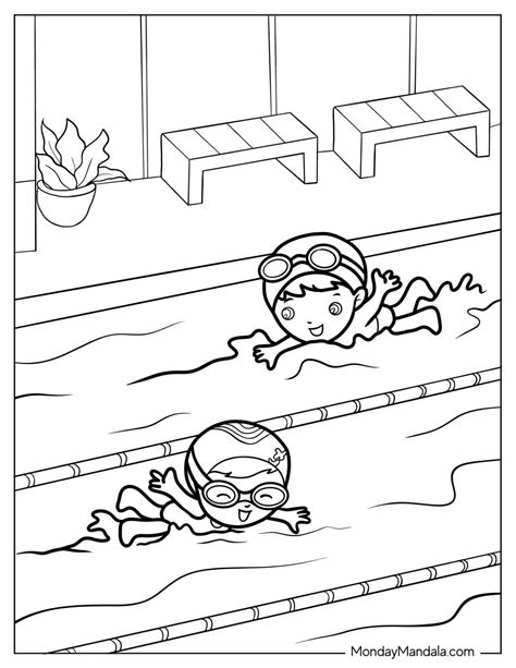 Swimming Color Pages