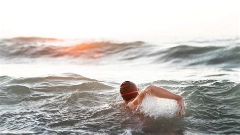 Swimming at sea