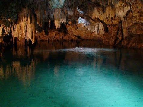 Swimming in Labnaha Cenote