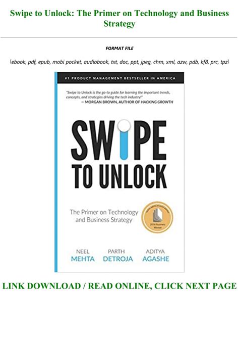 Swipe to Unlock The Primer on Technology and Business Strategy