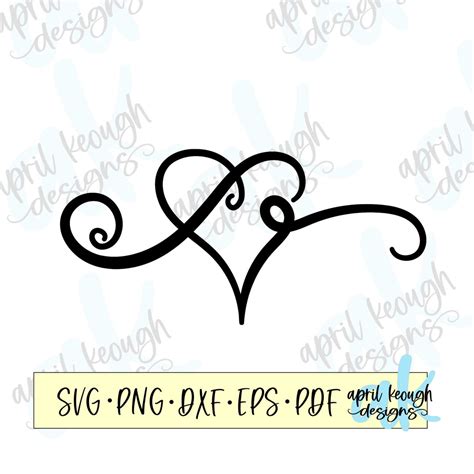 Enchanting Swirl Heart SVG: Add Graceful Elegance to Your Designs!