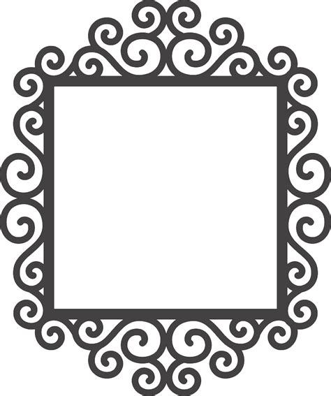 Download Swirly Frames DXF Files