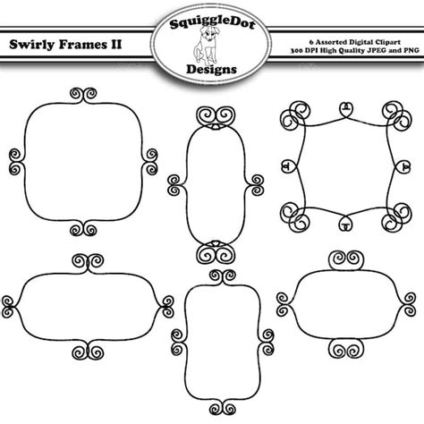 Download Swirly Frames For Crafts