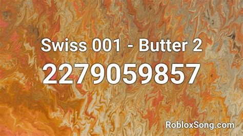 Swiss 001 - Butter Roblox ID