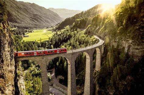 Swiss Alps Train Travel