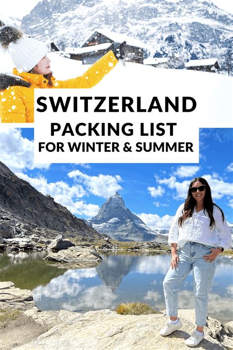 Swiss Alps packing list