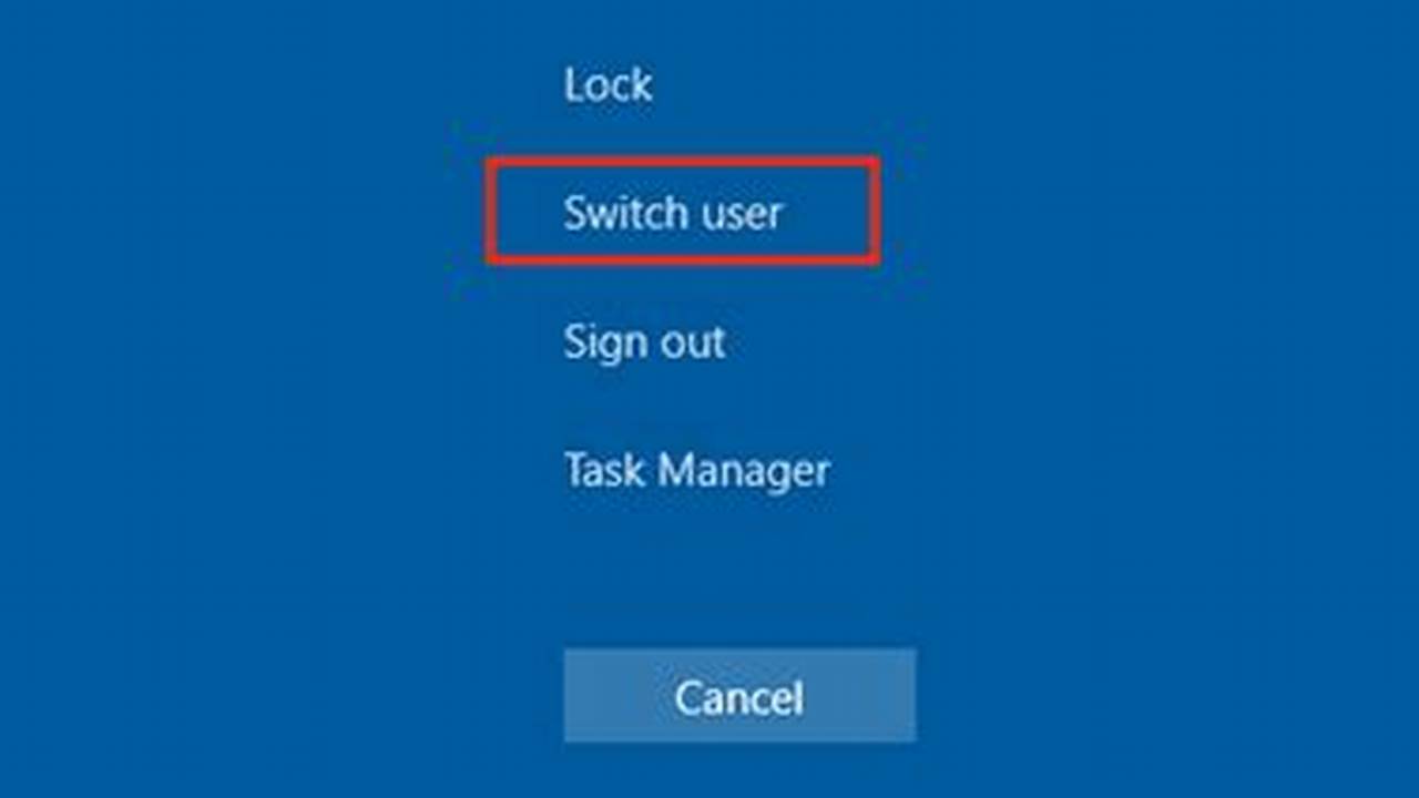 Switch User Shortcut Key