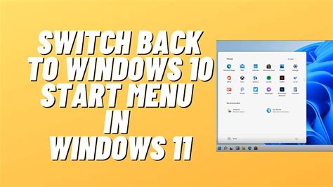 Switch Back to the Windows 10 Start Menu in Windows 11 (2021)