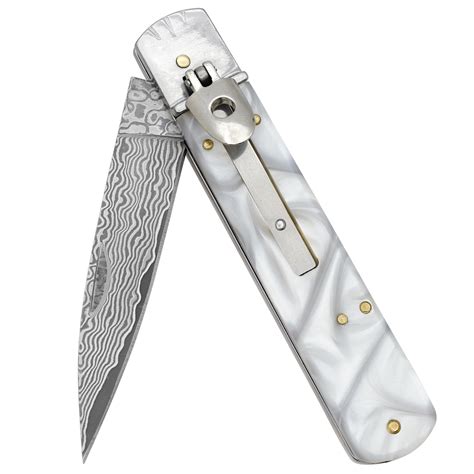Switchblade Damascus Knives