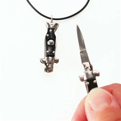 Switchblade Knife Necklace