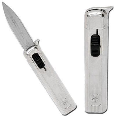 Switchblade Knife With Lighter