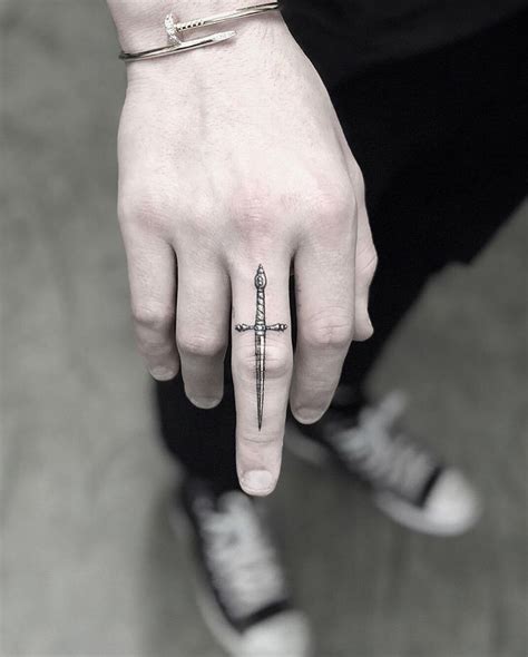 Sword Finger Tattoo
