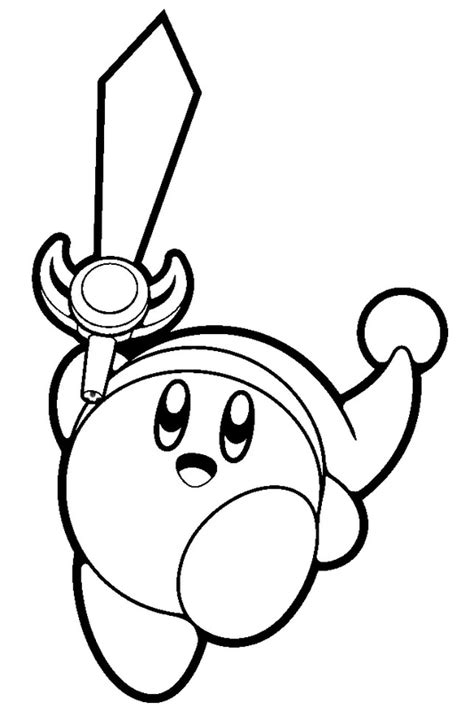 Sword Kirby Coloring Pages