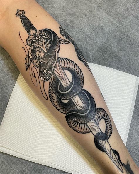 Sword Snake Tattoo