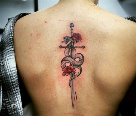 Sword Tattoo Back