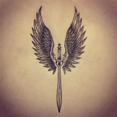 Sword With Wings Tattoo