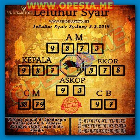 Syair Sdy 3