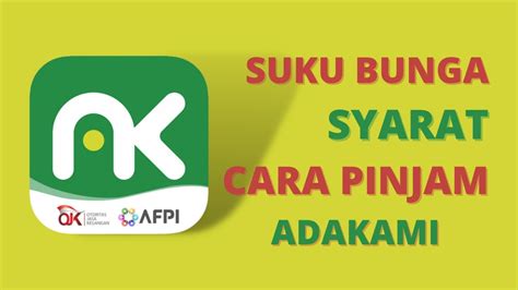 Adakami yakni salah satu pinjaman online yang sungguh terkenal di Indonesia Pinjol 2023/2024: Pinjaman Online Adakami, Solusi Cepat dan Mudah