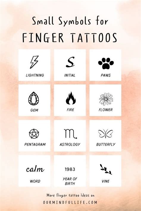 Symbol Small Finger Tattoos